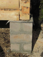 Опорно-столбчатый фундамент для сруба бани